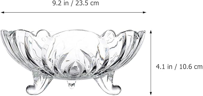 Brilliant Crystal Rhythm: Transparent Glass Lotus - shaped Fruit Bowl - Illuminate Home Refinement