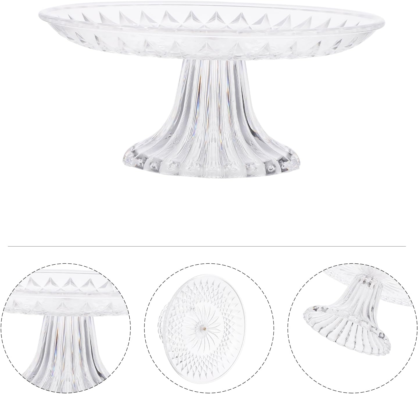 Transparent Glass Artistic Cake Plate, Unleash Exquisite Baking Moments