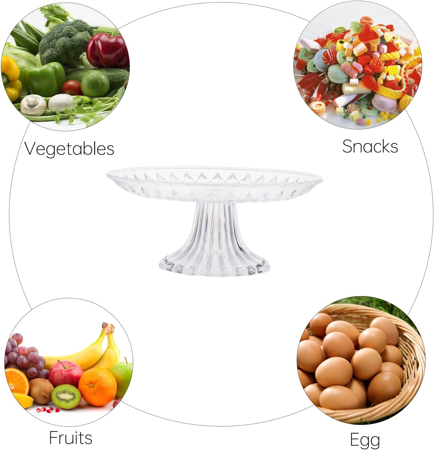 Transparent Glass Artistic Cake Plate, Unleash Exquisite Baking Moments