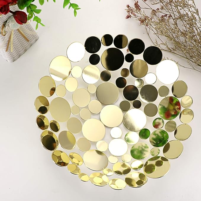Luxury - style Golden Circular - spliced Fruit Bowl - The Focal Point of Home Aesthetics