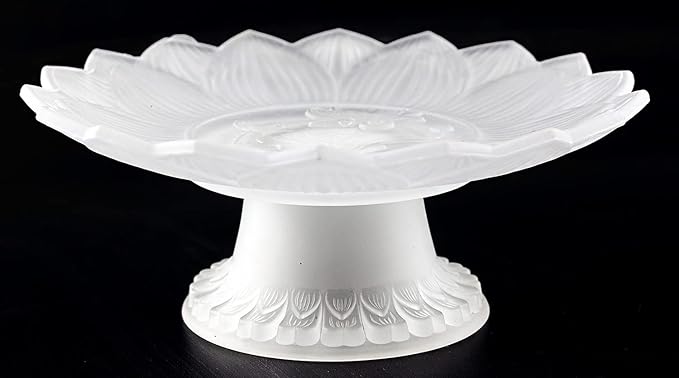 Lotus-Shaped Fruit Tray – 7 Inch Raised Pedestal Offering Plate for Fruits, Snacks, Home Decor or Spiritual Use
