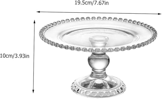 Glistening Brilliance: Transparent Glass Pedestal Fruit Bowl, Showcasing Elegant Taste