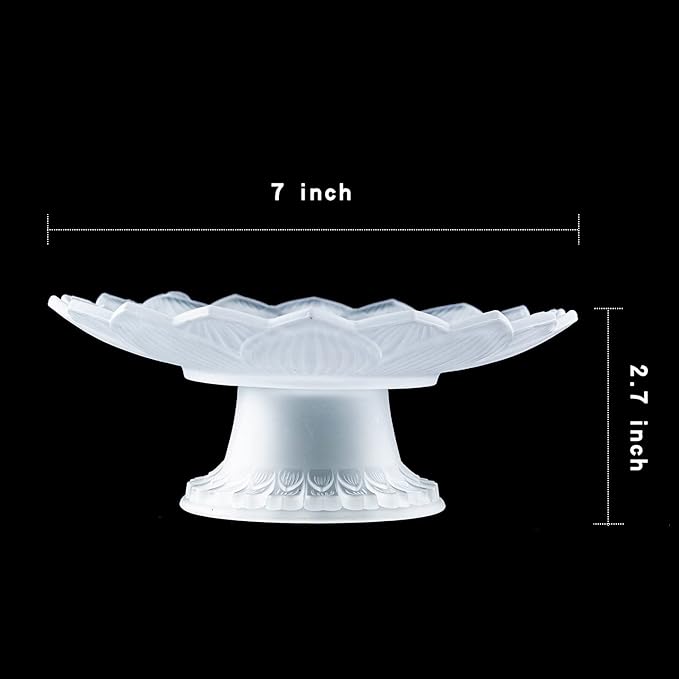 Lotus-Shaped Fruit Tray – 7 Inch Raised Pedestal Offering Plate for Fruits, Snacks, Home Decor or Spiritual Use