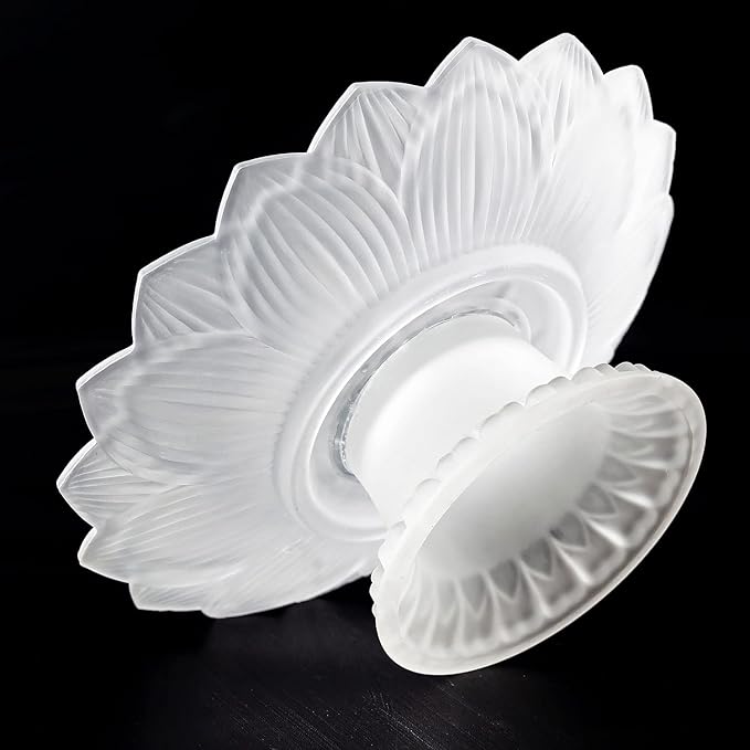 Lotus-Shaped Fruit Tray – 7 Inch Raised Pedestal Offering Plate for Fruits, Snacks, Home Decor or Spiritual Use