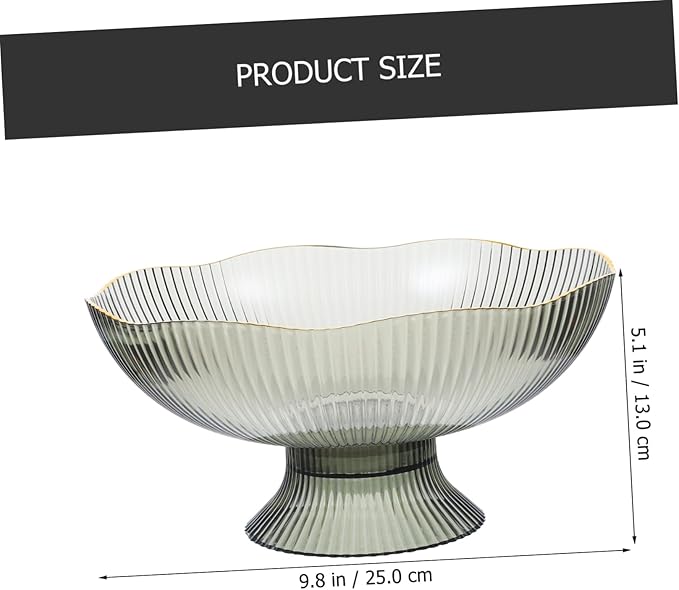 Glistening Elegance: Glass Pedestal Fruit Bowl, Interpreting Exquisite Home Ambiance
