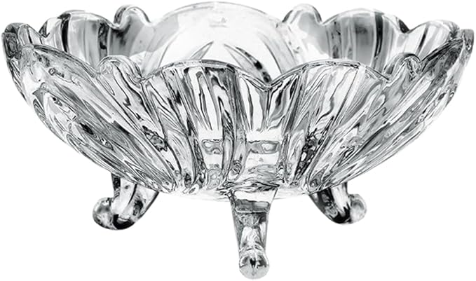 Brilliant Crystal Rhythm: Transparent Glass Lotus - shaped Fruit Bowl - Illuminate Home Refinement