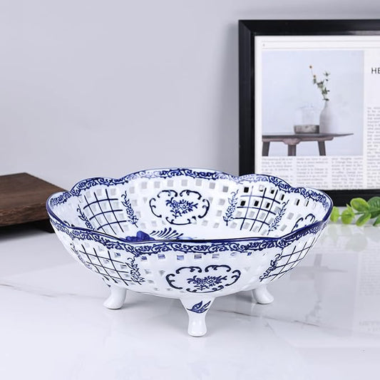 Chinese Classical - style Celadon Hollowed - out Fruit Plate - A Choice for Elegant Living