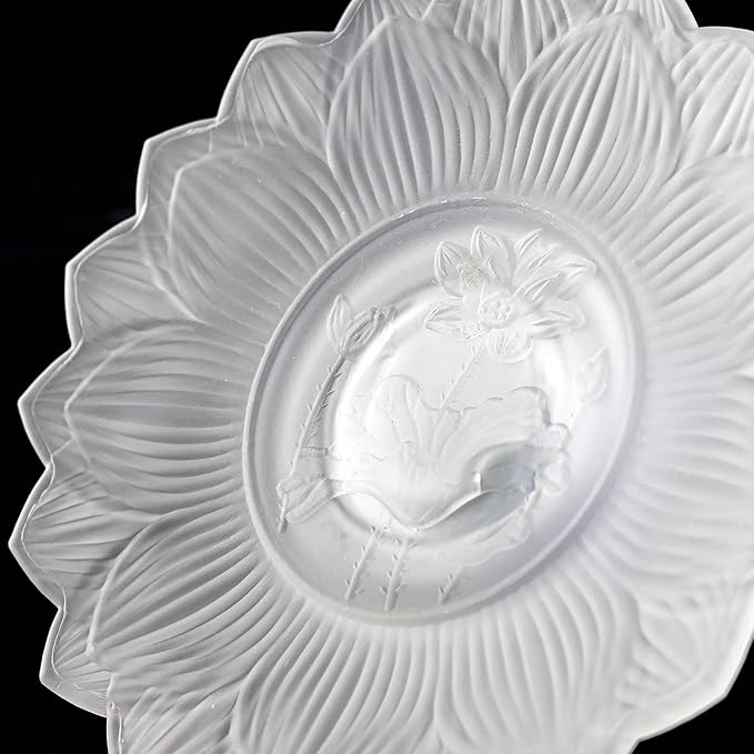 Lotus-Shaped Fruit Tray – 7 Inch Raised Pedestal Offering Plate for Fruits, Snacks, Home Decor or Spiritual Use