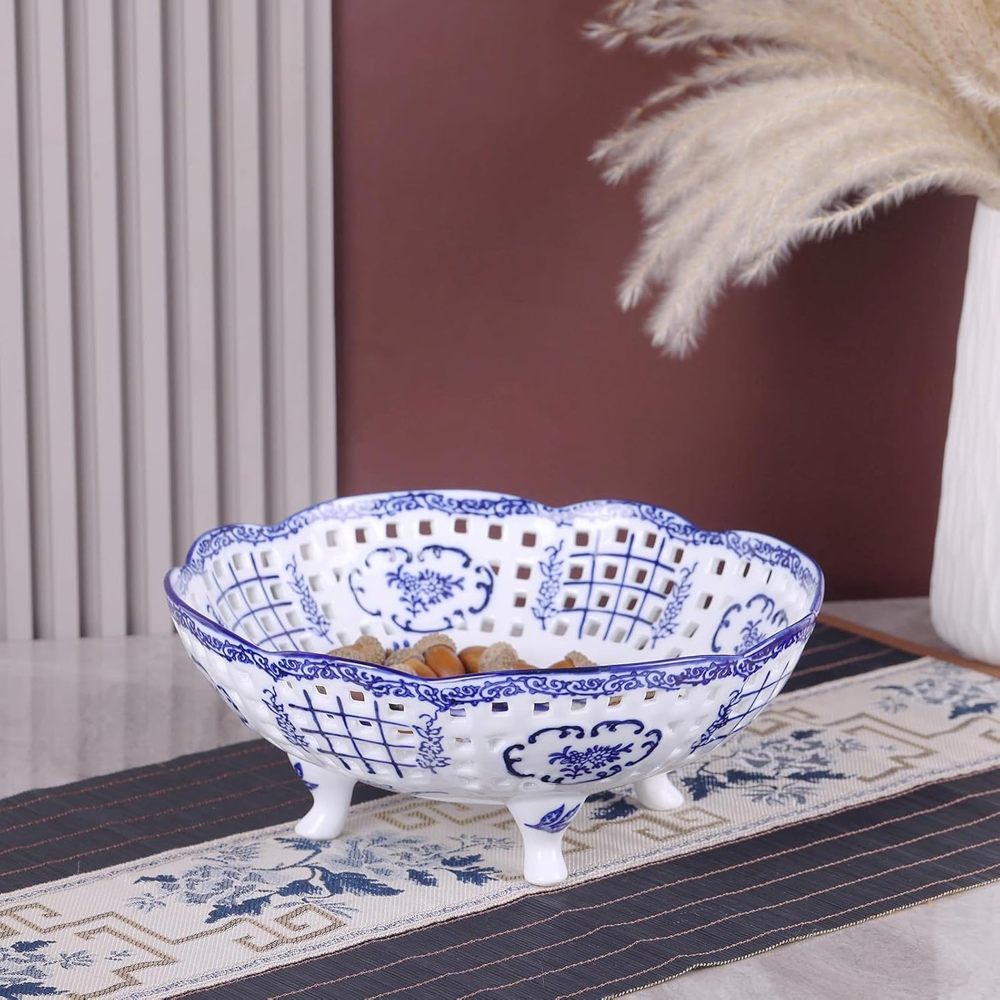 Chinese Classical - style Celadon Hollowed - out Fruit Plate - A Choice for Elegant Living