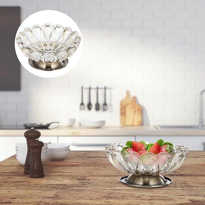 Brilliant Crystal - cut Glass Fruit Bowl - A Shining Embellishment for Refined Living