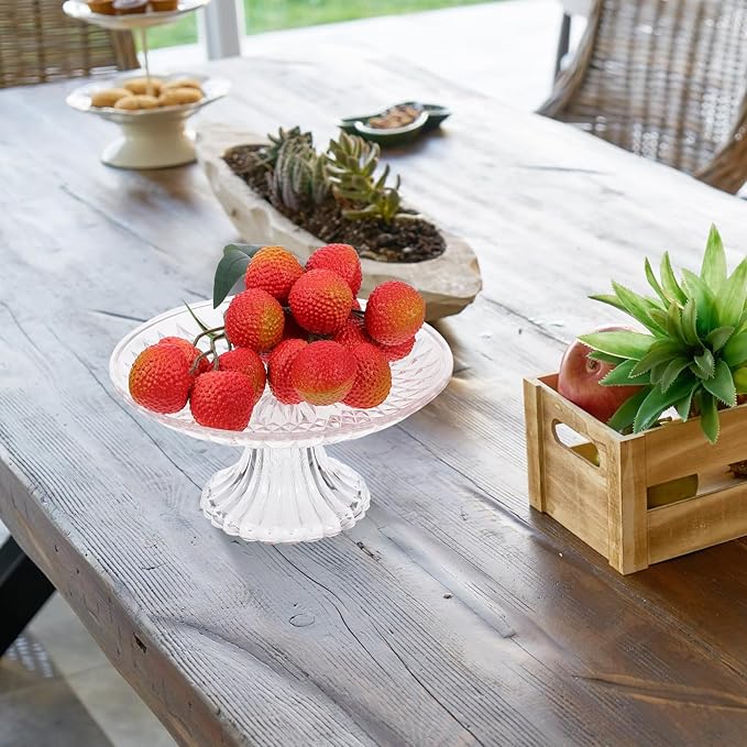Transparent Glass Artistic Cake Plate, Unleash Exquisite Baking Moments